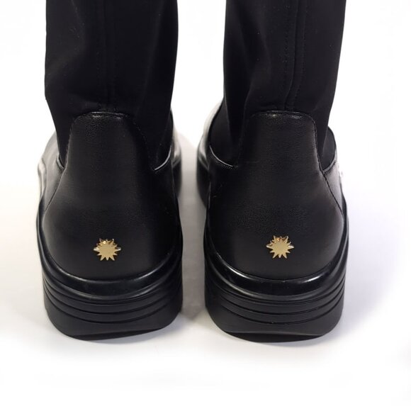 STUART WEITZMAN Boots Black Leather EVONNA BOOTS Women's 10.5 - Picture 5 of 7